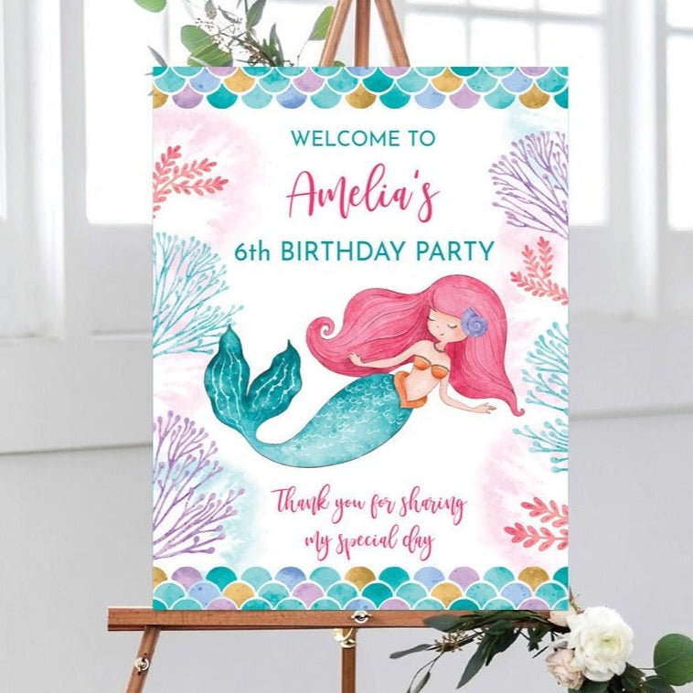 mermaid verjaardagsfeest